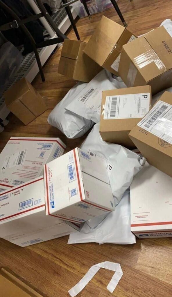 how to get journavx online, this is a photo of priority mail boxes show how Journavx is package before shipping
